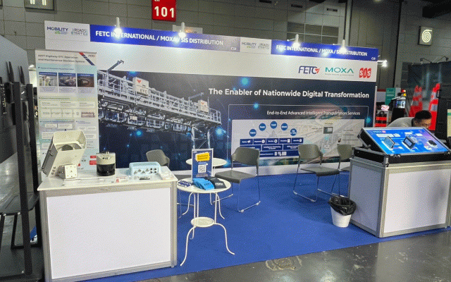 FETCi Company joins hands with Moxa and SiS to showcase the automatic barrier-free toll collection system at The Roads and Traffic Expo at BITEC Bangna, Bangkok.